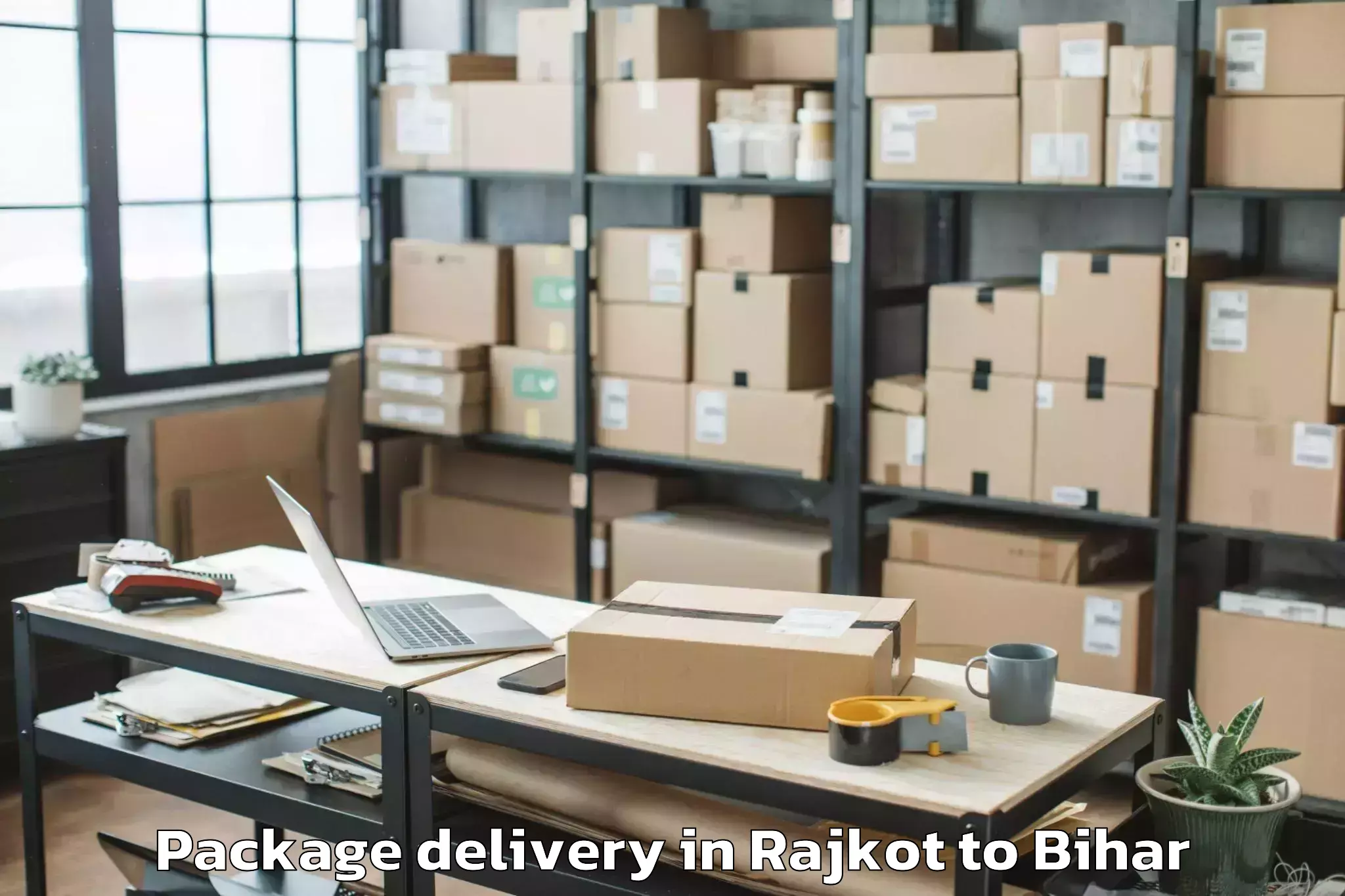 Quality Rajkot to Bairagnia Package Delivery